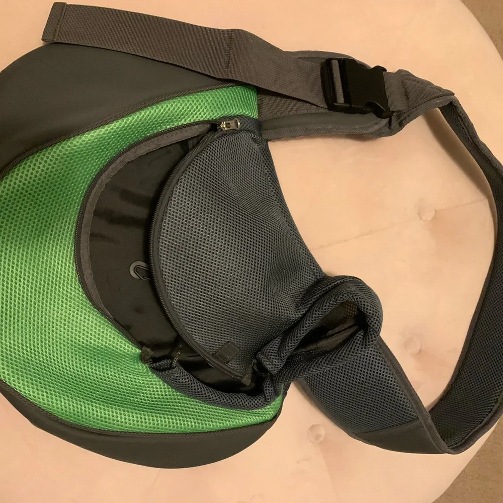 Stylish Green and Gray Men's Bag
